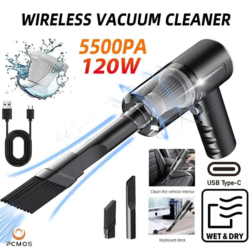 Portable Car Vacuum Cleaner – USB Rechargeable