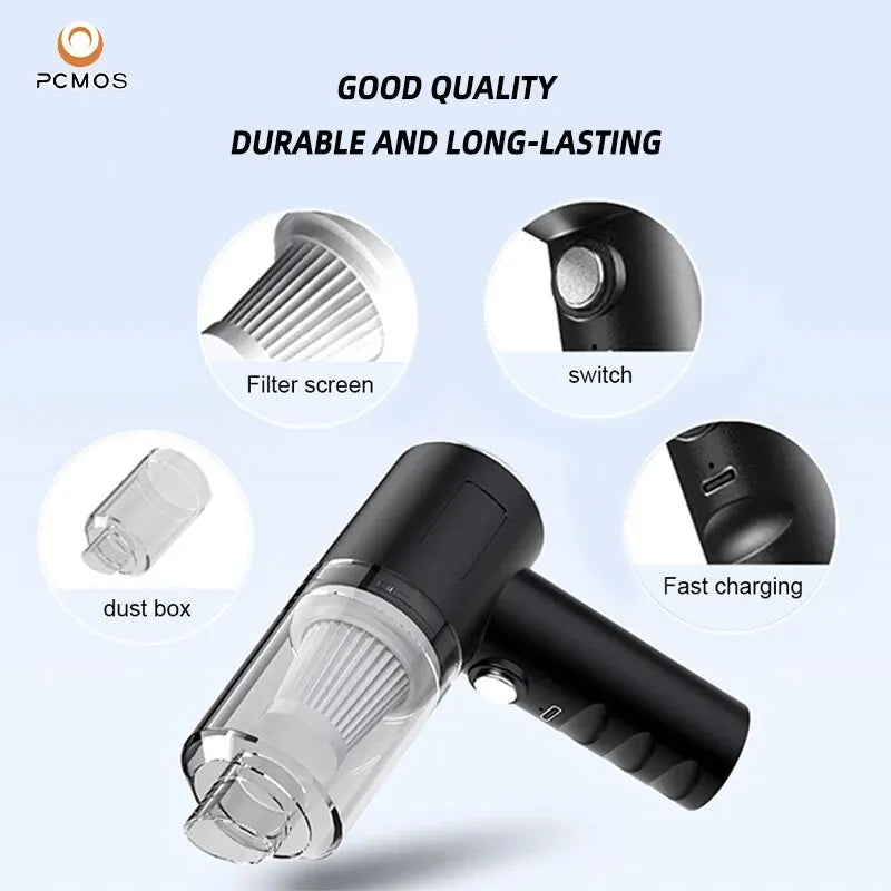 Portable Car Vacuum Cleaner – USB Rechargeable